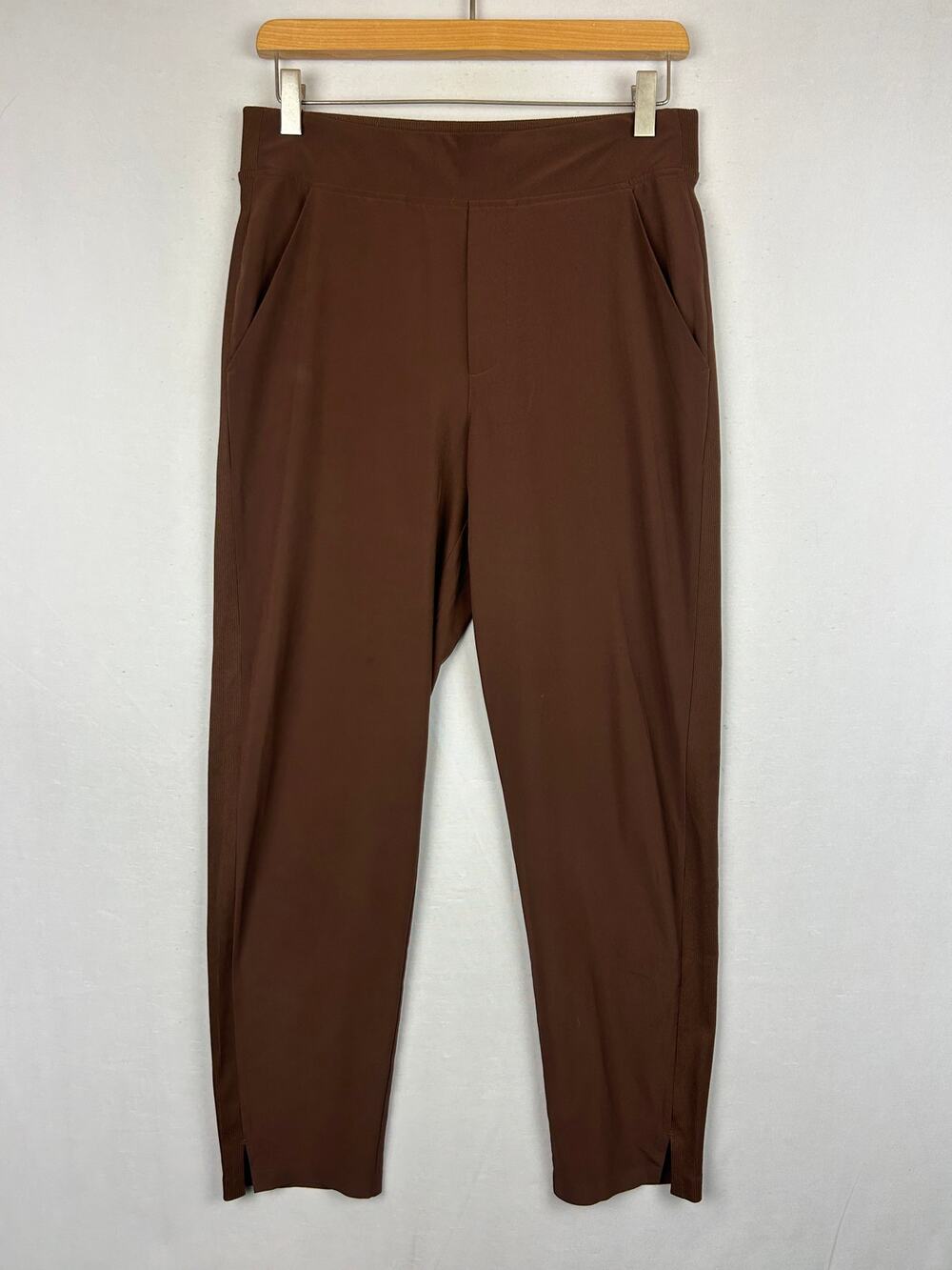 Athleta Brooklyn Ankle Pant Brown Elastic Waist Pull On 198671 Women's Size 6